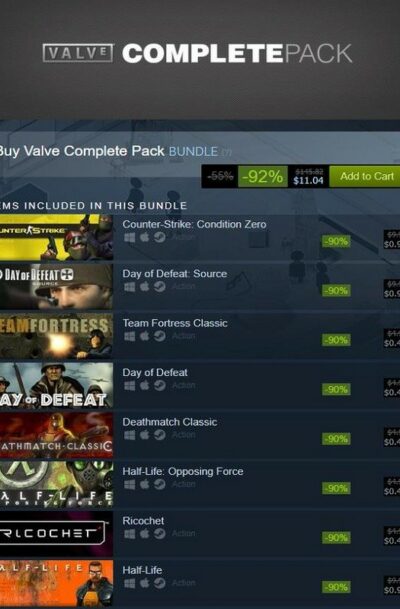 Купить VALVE COMPLETE PACK